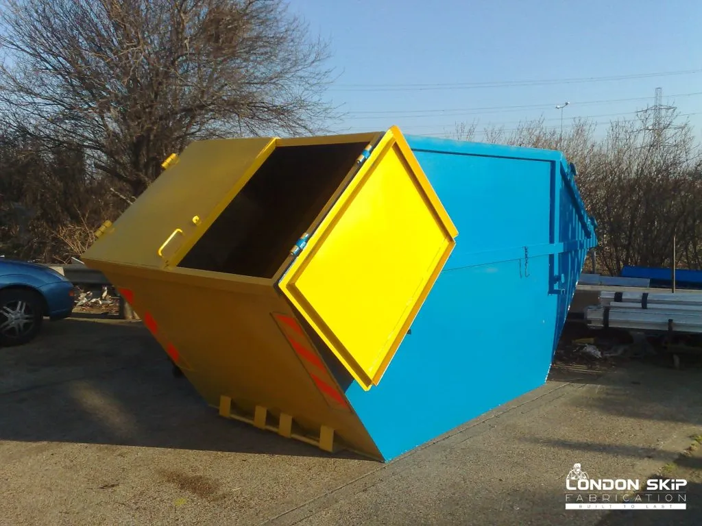yellow and blue skip